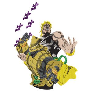 Dio Brando Embroidery Design - JoJo's Bizarre Adventure Anime Embroidery Design