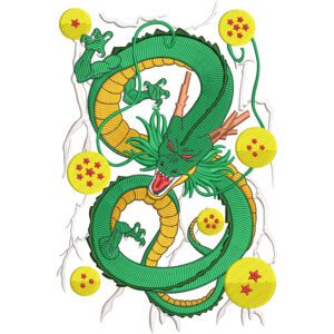 Shenron Embroidery Design - Dragon Ball Anime Embroidery Design