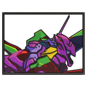 Eva 01 Embroidery Design - Evangelion Anime Embroidery Design