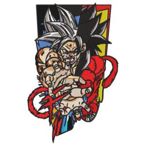 Goku Kamehameha Embroidery Design - Dragon Ball Anime Embroidery Design