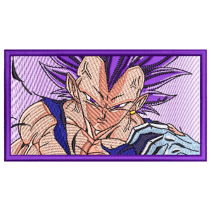 Vegeta Embroidery Design - Dragon Ball Anime Embroidery Design