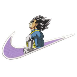 Vegeta Swoosh Embroidery Design - Dragon Ball Nike Anime Embroidery Design