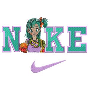 Bulma Nike Embroidery Design - Dragon Ball Nike Anime Embroidery Design