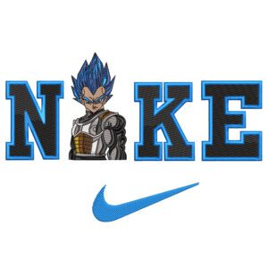 Vegeta Nike Embroidery Design - Dragon Ball Nike Anime Embroidery Design