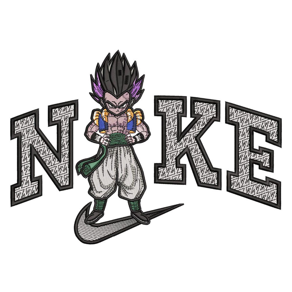 Dragon Ball Nike Anime Embroidery Design