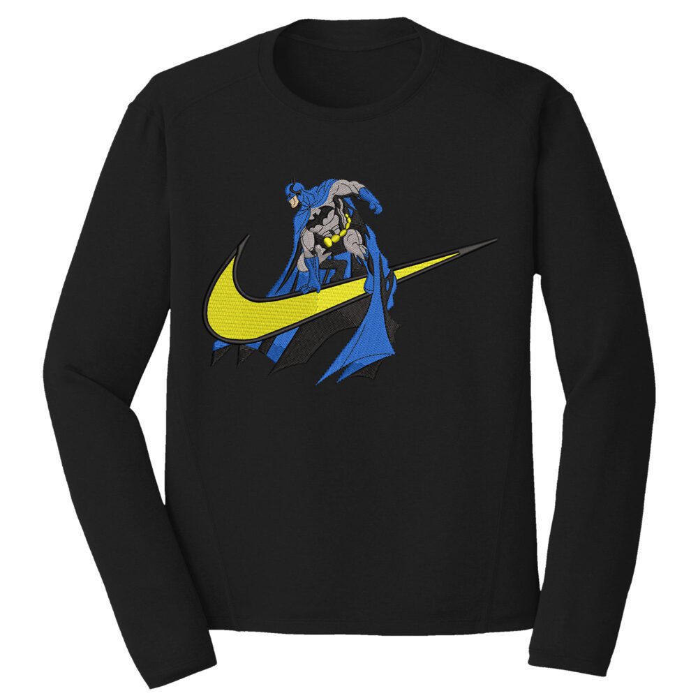 Batman Nike Superhero Embroidery Design