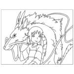 Chihiro Dragon Embroidery Design - Spirited Away Anime Embroidery Design