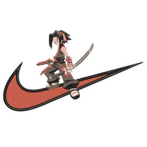 Yoh Asakura Swoosh Embroidery Design - Shaman King Nike Anime Embroidery Design