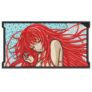 Rias Gremory Embroidery Design - High School DxD Anime Embroidery Design