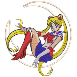 Sailor Moon Embroidery Design - Sailor Moon Anime Embroidery Design