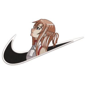 Yuuki Asuna Swoosh Embroidery Design - Sword Art Online Nike Anime Embroidery Design