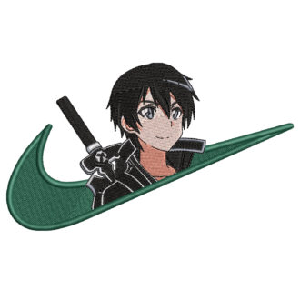 Kirito Swoosh Embroidery Design - Sword Art Online Nike Anime Embroidery Design