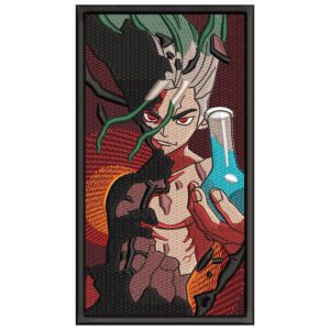 Senku Embroidery Design - Dr. Stone Anime Embroidery Design