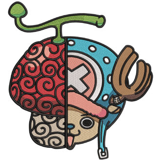 Chopper x Devil Fruit Embroidery Design - One Piece Anime Embroidery Design