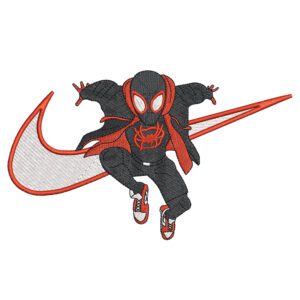 Spiderman Swoosh Embroidery Design - Spiderman Nike Superhero Embroidery Design