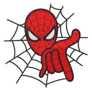 Spiderman Web Embroidery Design - Spiderman Superhero Embroidery Design