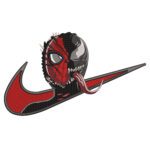 Spiderman x Venom Swoosh Embroidery Design - Spiderman Nike Superhero Embroidery Design