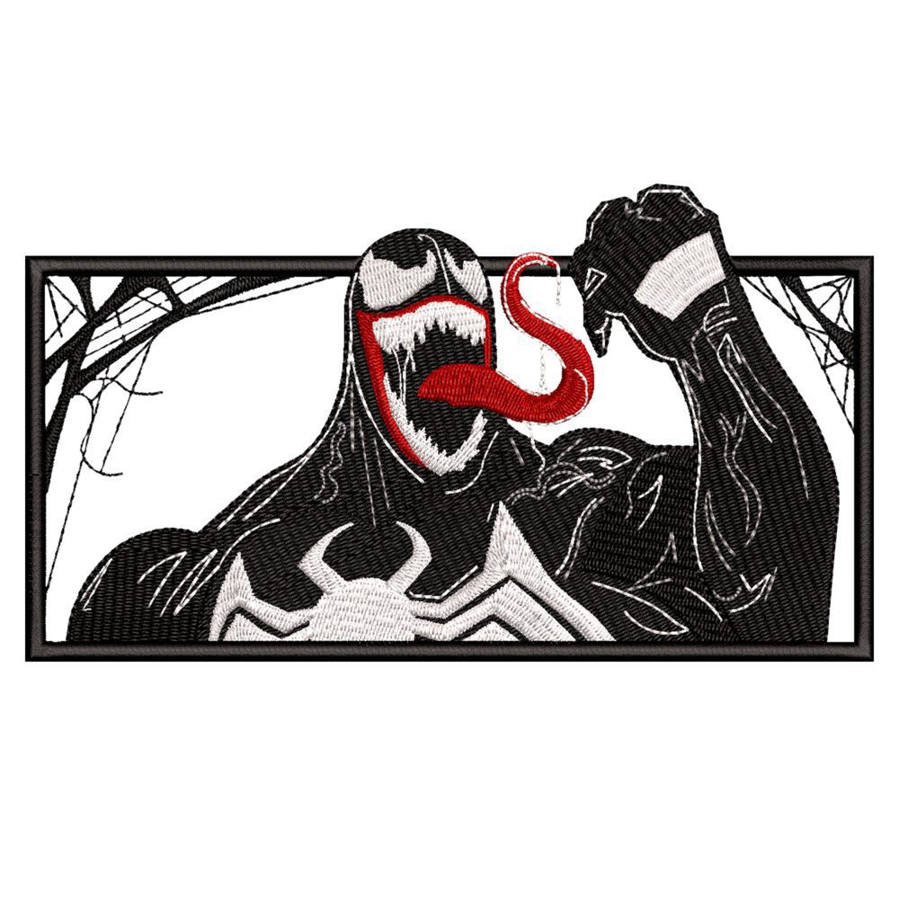 Venom Superhero Embroidery Design