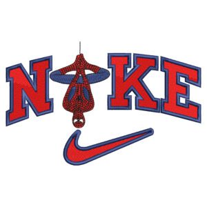 Spiderman Nike Embroidery Design - Spiderman Nike Superhero Embroidery Design