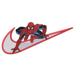 Spiderman Swoosh Embroidery Design - Spiderman Nike Superhero Embroidery Design