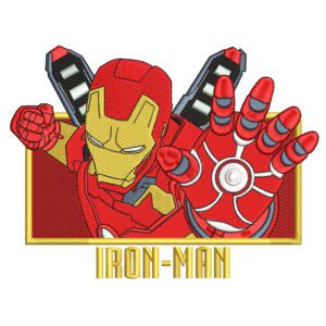 Iron Man Embroidery Design - Iron Man Superhero Embroidery Design