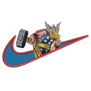 Thor Swoosh Embroidery Design - Thor Nike Superhero Embroidery Design