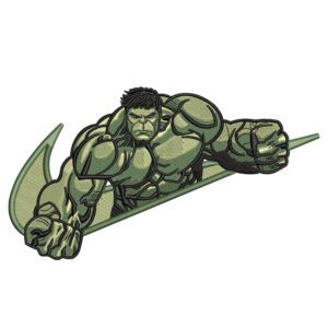 Hulk Swoosh Embroidery Design - Hulk Nike Superhero Embroidery Design