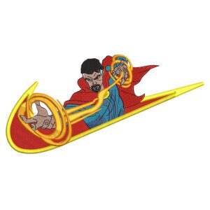 Dr Strange Swoosh Embroidery Design - Dr Strange Nike Superhero Embroidery Design