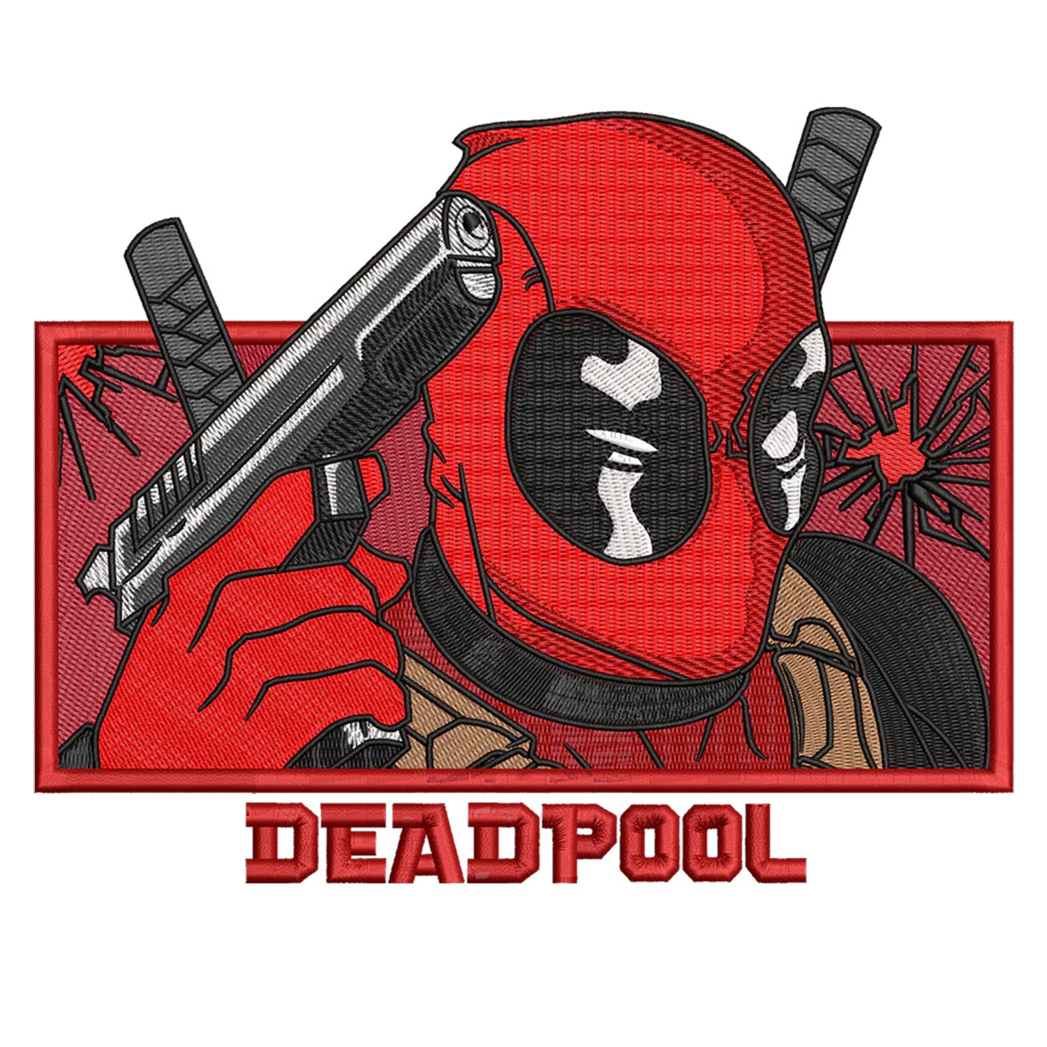 Deadpool Superhero Embroidery Design