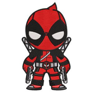 Deadpool Embroidery Design - Deadpool Superhero Embroidery Design