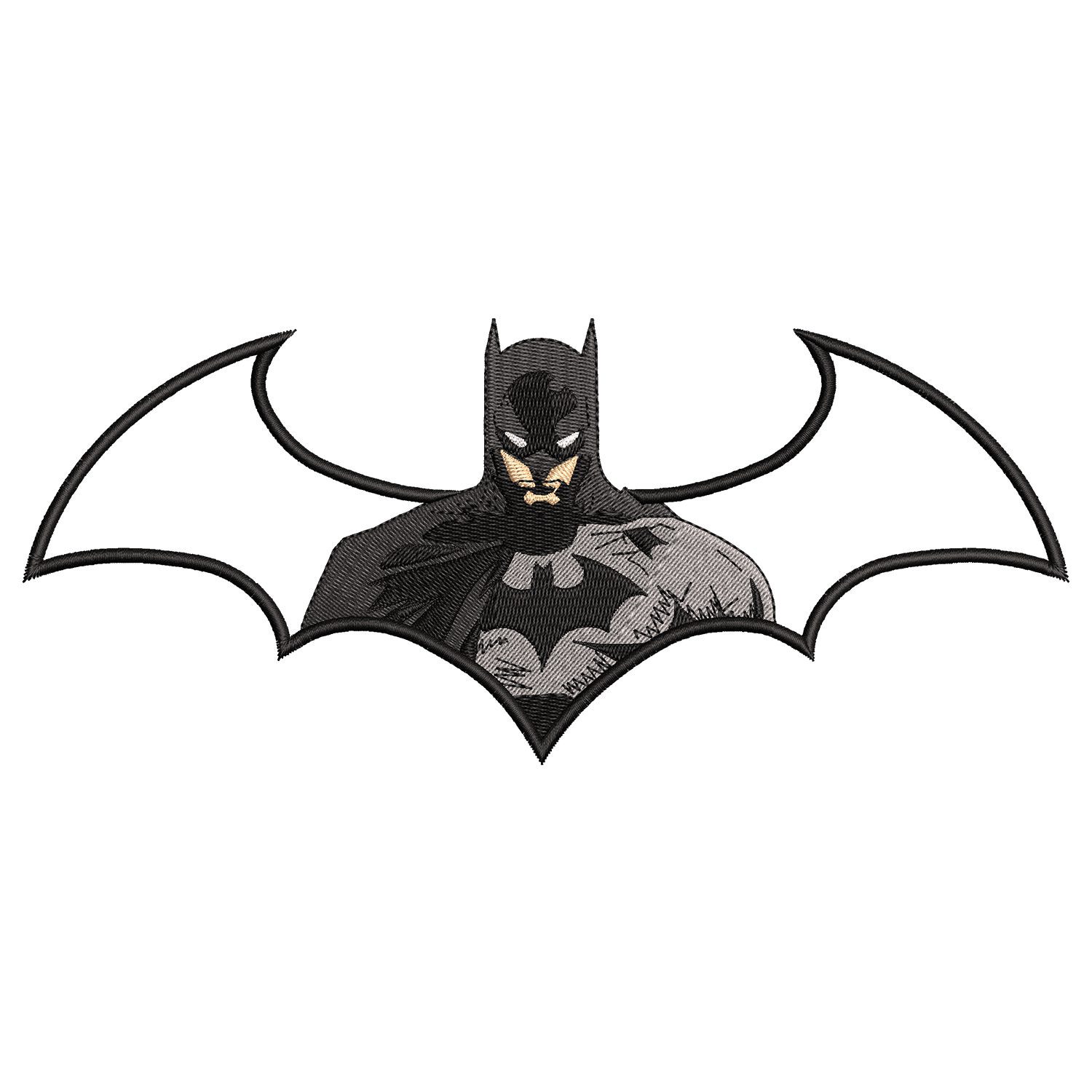 Batman Superhero Embroidery Design