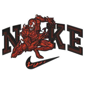 Carnage Nike Embroidery Design - Venom Nike Supervillian Embroidery Design