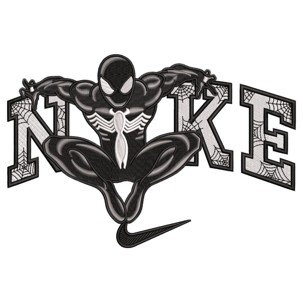 Spiderman Nike Superhero Embroidery Design