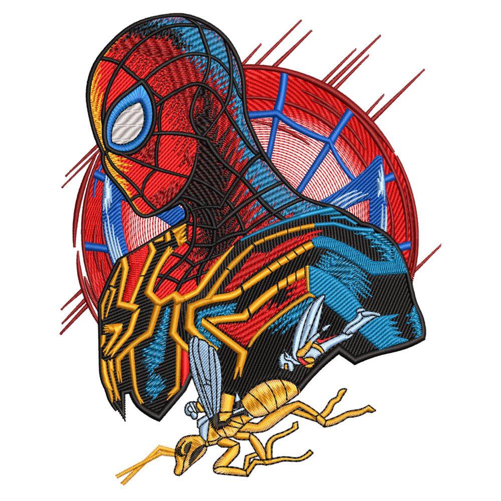 Spiderman Superhero Embroidery Design