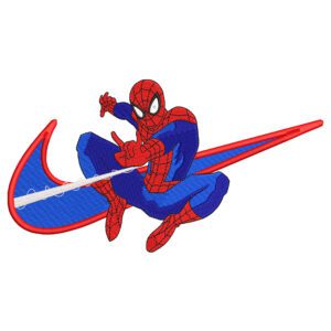 Spiderman Swoosh Embroidery Design - Spiderman Nike Superhero Embroidery Design