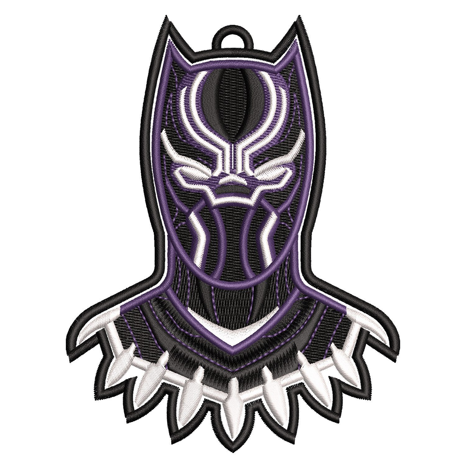 Black Panther Superhero Embroidery Design