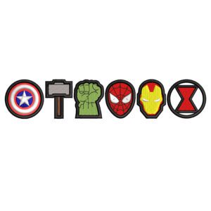 Heroes Logo Mini Embroidery Design - Avengers Superhero Embroidery Design