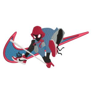 Spiderman Swoosh Embroidery Design - Spiderman Nike Superhero Embroidery Design