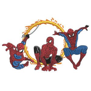 3 Spiderman Embroidery Design - Spiderman Superhero Embroidery Design