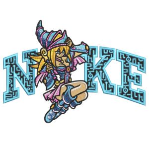 Dark Lady Mage Nike Embroidery Design - Yu-Gi-Oh! Nike Anime Embroidery Design