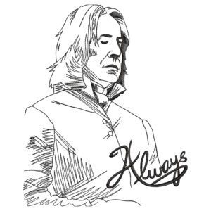 Professor Snape Embroidery Design - Harry Potter