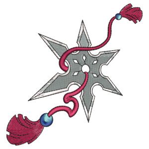 Shuriken Embroidery Design - Anime Embroidery Design