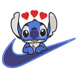 Stitch Swoosh Embroidery Design - Lilo & Stitch