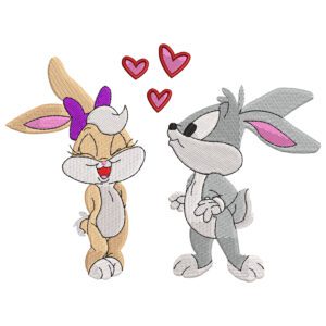 Bugs and Lola Embroidery Design - Looney Tunes