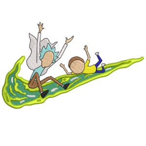 Rick & Morty Swoosh Embroidery Design - Rick & Morty