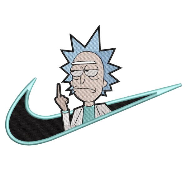 Rick Swoosh Embroidery Design - Rick & Morty