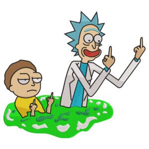 Rick & Morty Embroidery Design - Rick & Morty