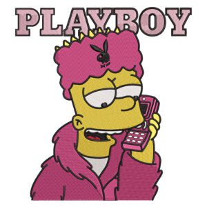 Bart Playboy Embroidery Design - Simpsons