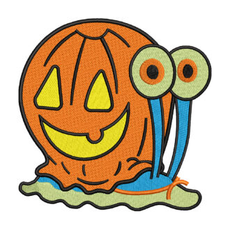 Pumpkin Snail Embroidery Design - Spongebob Squarepants