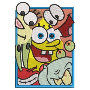 Spongebob Gang Embroidery Design - Spongebob Squarepants